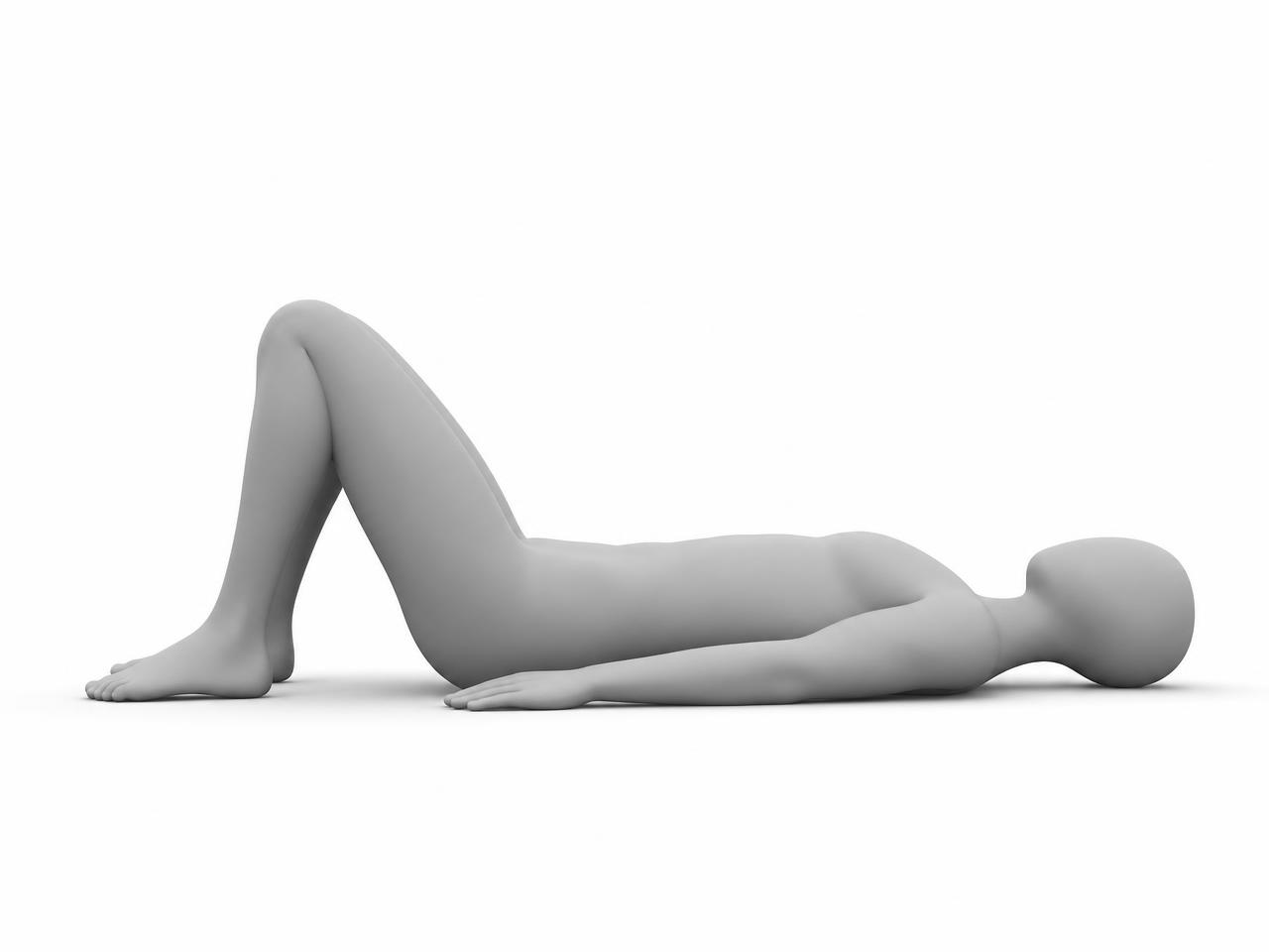 Ausgangsposition der Übung Glute Bridge für Hüfte und Gesäß