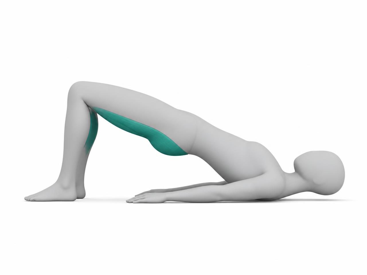 Illustration der Übung Glute Bridge für Hüfte und Gesäß
