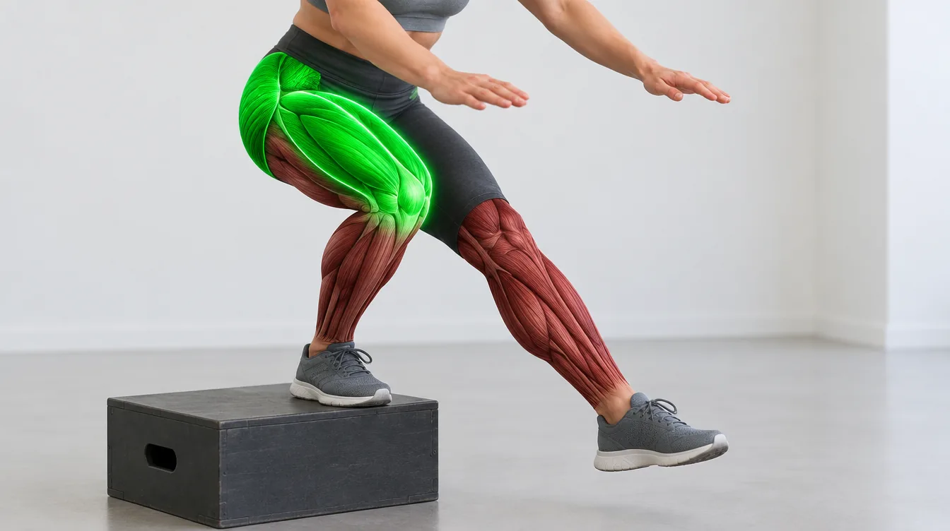 Illustration der Übung Langsam von der Stufe absteigen